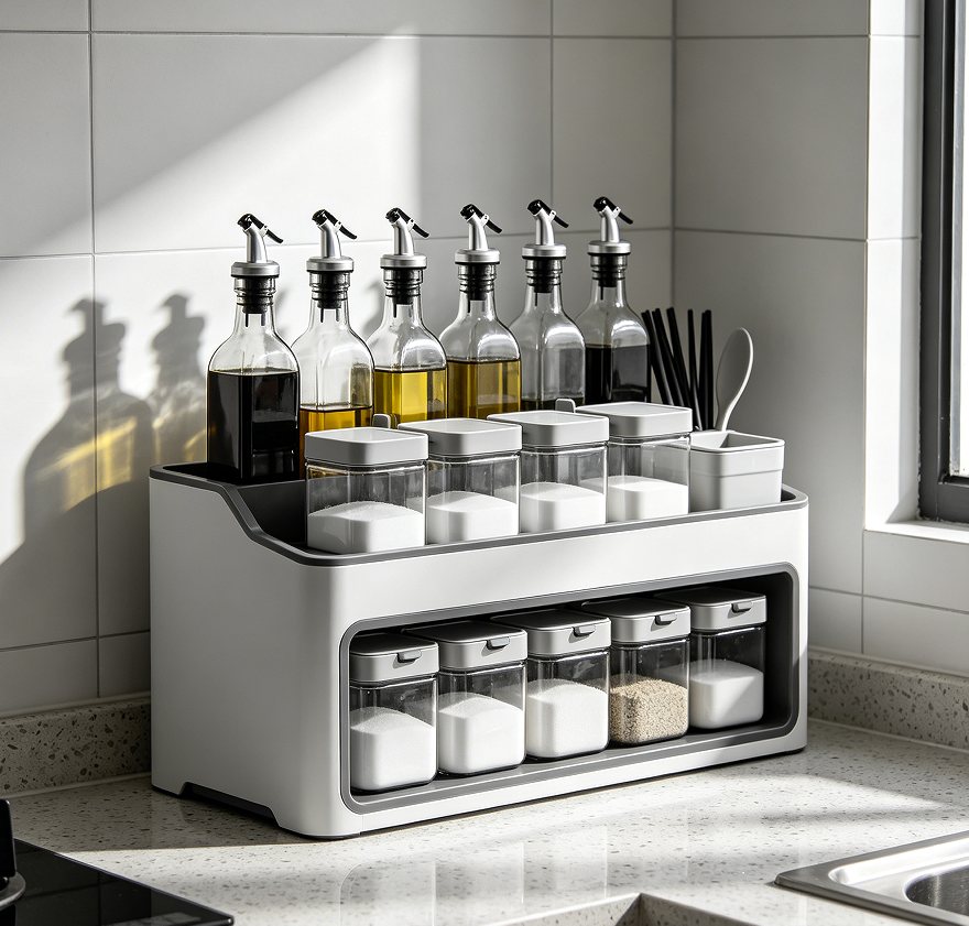 Modern Kitchen Spice Rack Display Organizer Stand